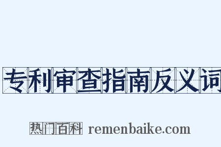 专利审查指南反义词是什么意思的图片